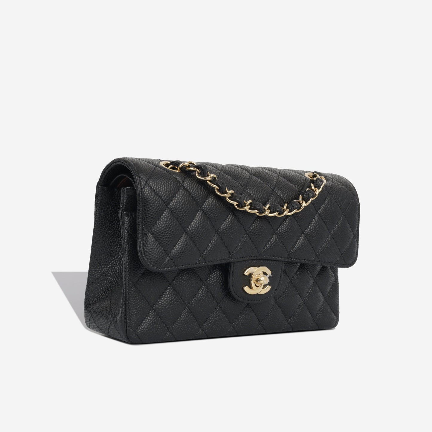 Chanel Classic Flap Caviar Black Shoulder Bag Style 74