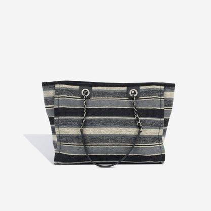 Chanel Deauville Canvas Gold Tote Bag Style 2