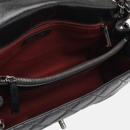 Chanel Classic Flap Lambskin Black Shoulder Bag Style 284
