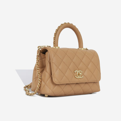 Chanel Mini Coco Handle - Caramel Caviar