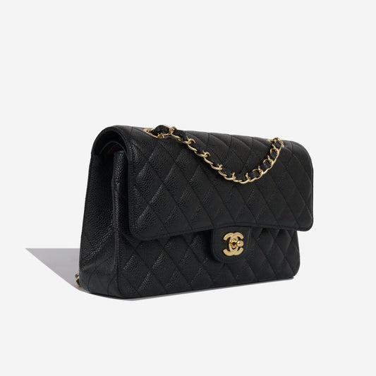 Chanel Classic Flap Lambskin Black Shoulder Bag Style 96