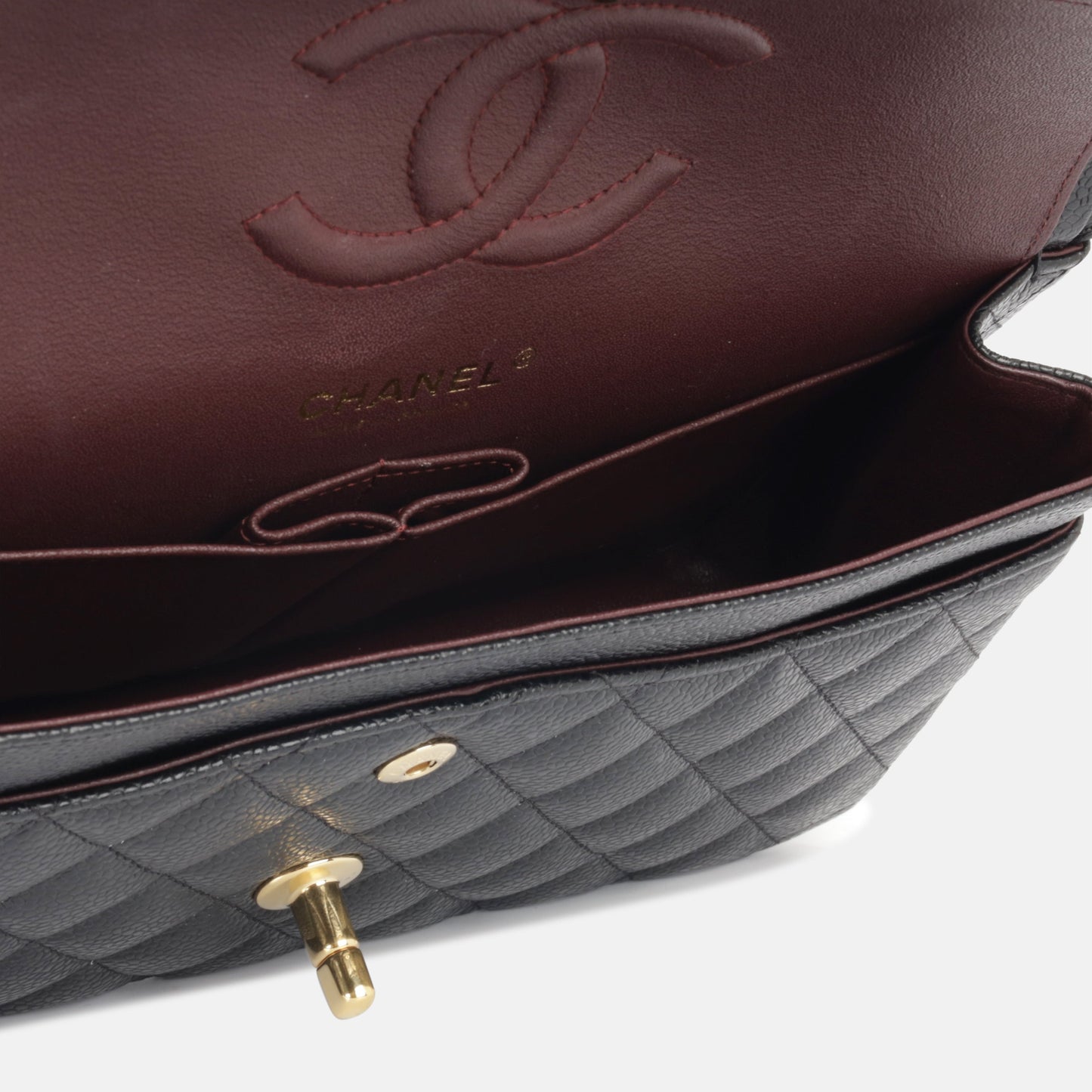 Chanel Classic Flap Lambskin Black Shoulder Bag Style 96
