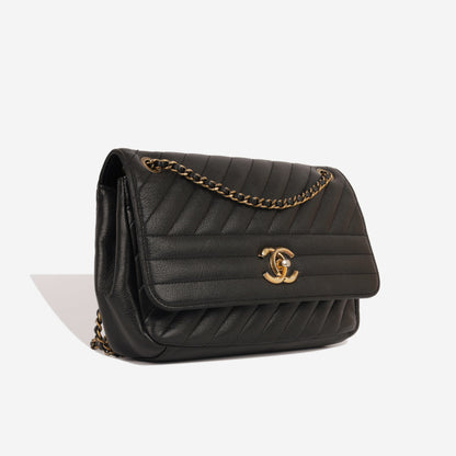 Chanel Timeless Calfskin Black Shoulder Bag