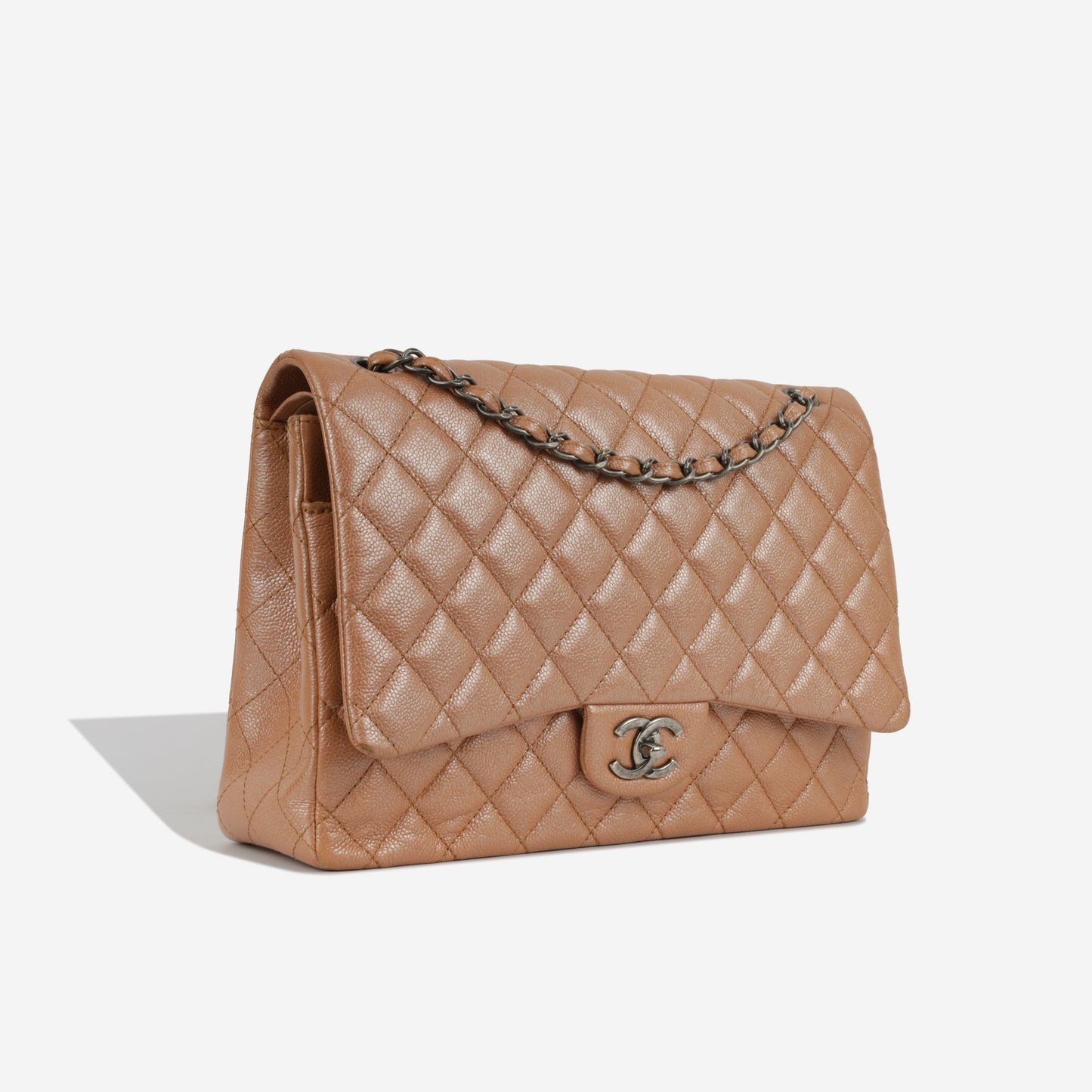 Chanel Classic Flap Caviar Tan Shoulder Bag Style 2