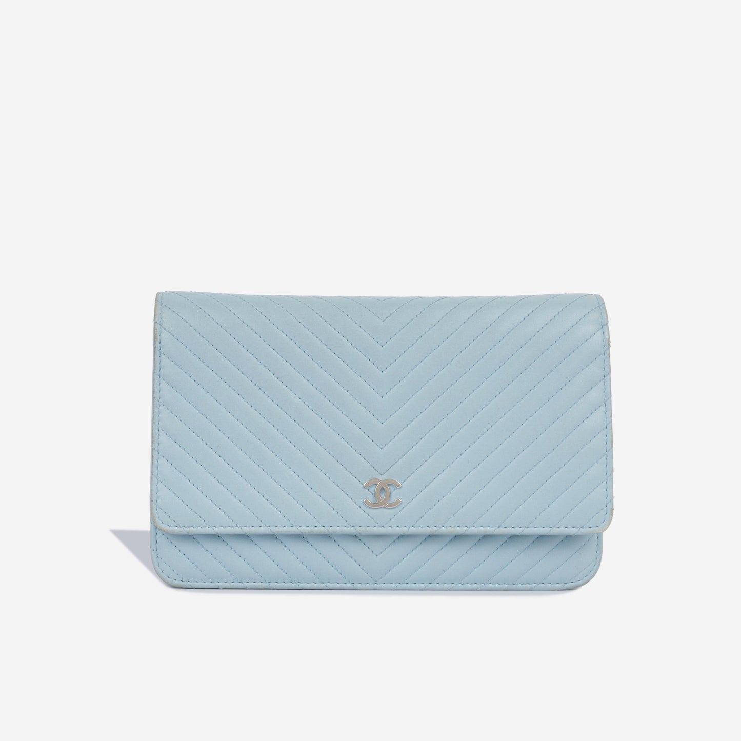 Chanel Wallet On Chain Lambskin Silver Crossbody Lambskin