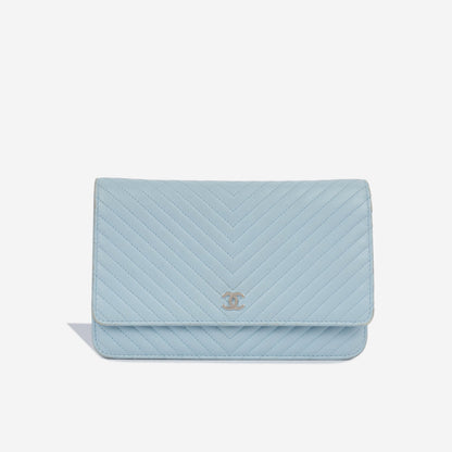 Chanel Wallet On Chain Lambskin Silver Crossbody Lambskin