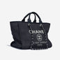 Chanel Cambon Tweed Silver Tote Bag Tweed