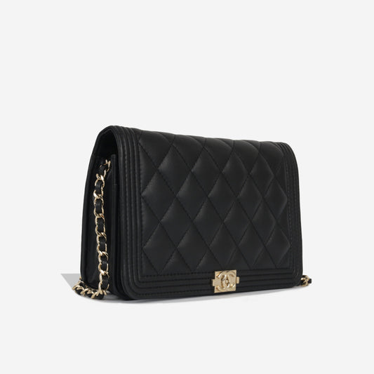 Chanel Boy Bag Lambskin Black Crossbody Style 4