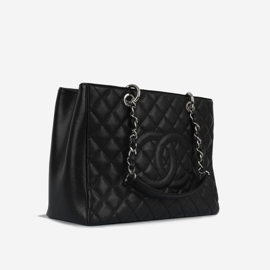 Chanel Shopping Tote Caviar Black Tote Bag Style 10