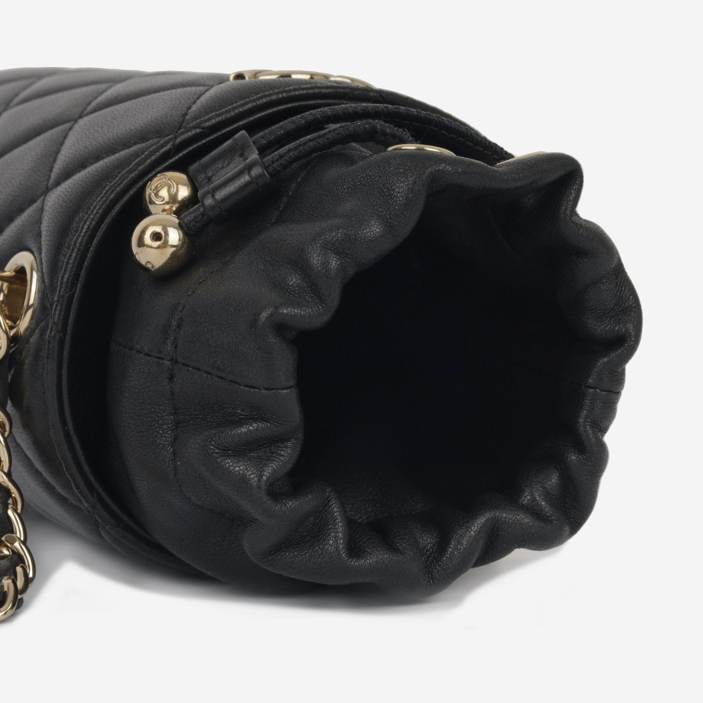 Chanel Vanity Lambskin Black Clutch Style 6
