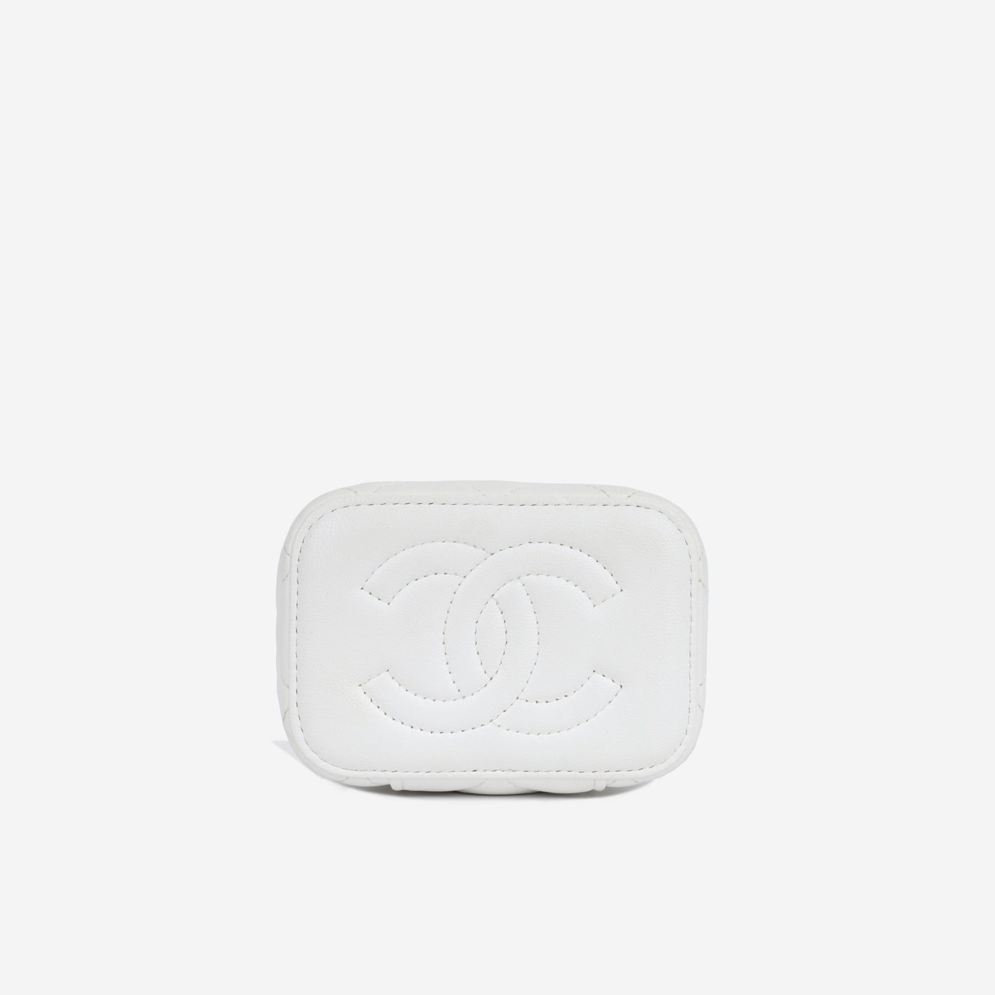 Chanel Vanity Lambskin Gold Clutch Lambskin