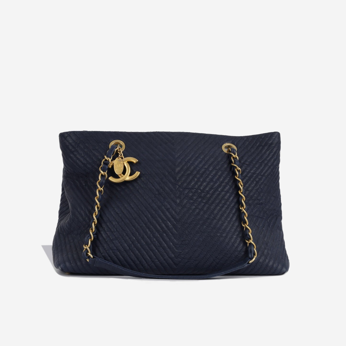 Chanel Shopping Tote Lambskin Gold Tote Bag