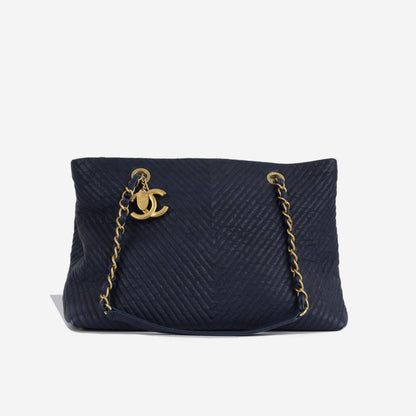 Chanel Shopping Tote Lambskin Gold Tote Bag