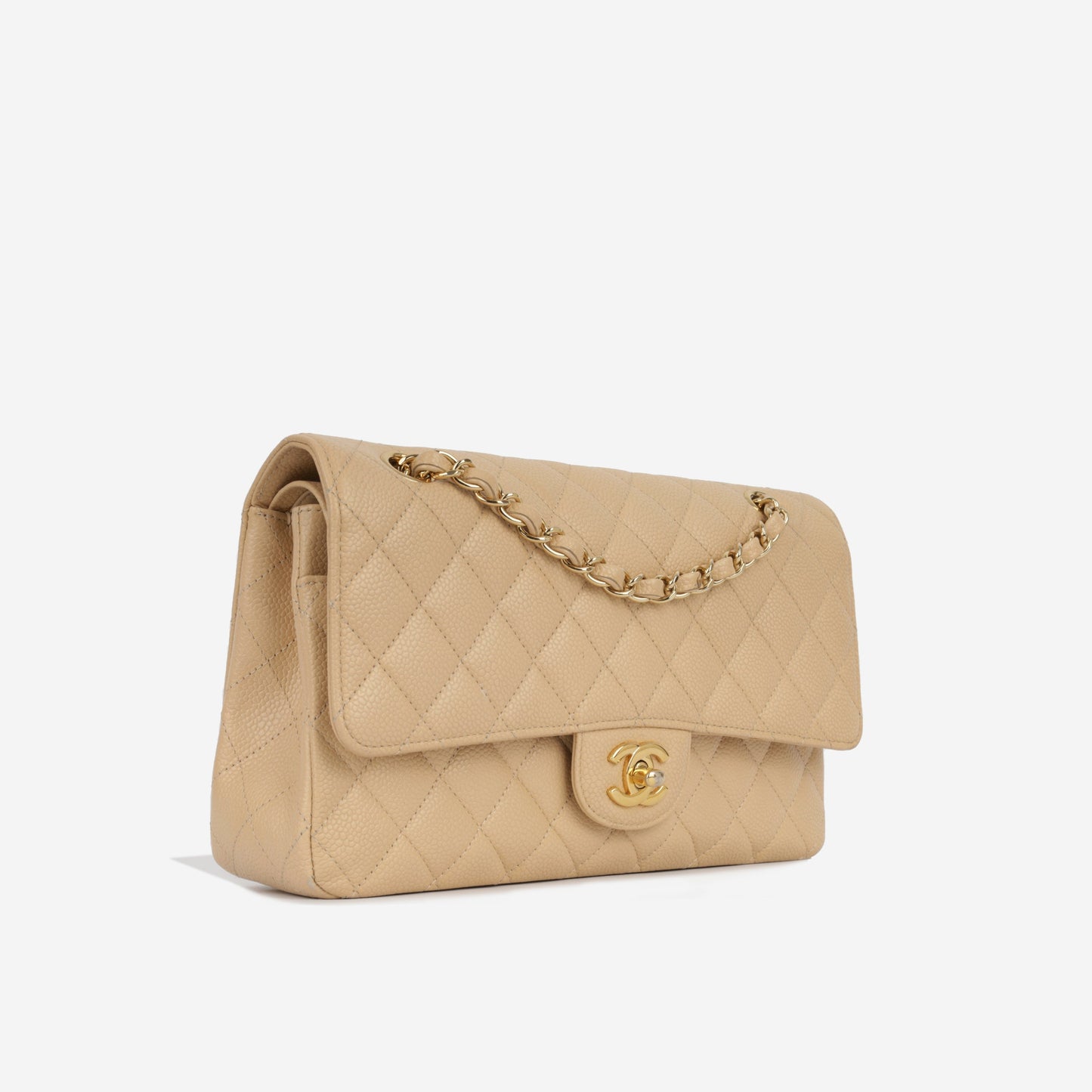 Chanel Classic Flap Caviar Gold Shoulder Bag Style 19