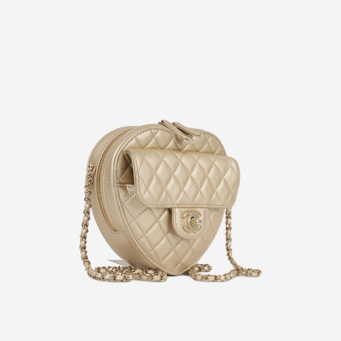 Chanel Pst Lambskin Gold Tote Bag