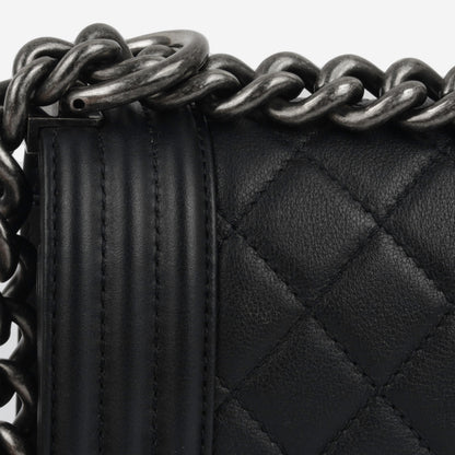 Chanel Boy Bag Lambskin Black Shoulder Bag Style 54
