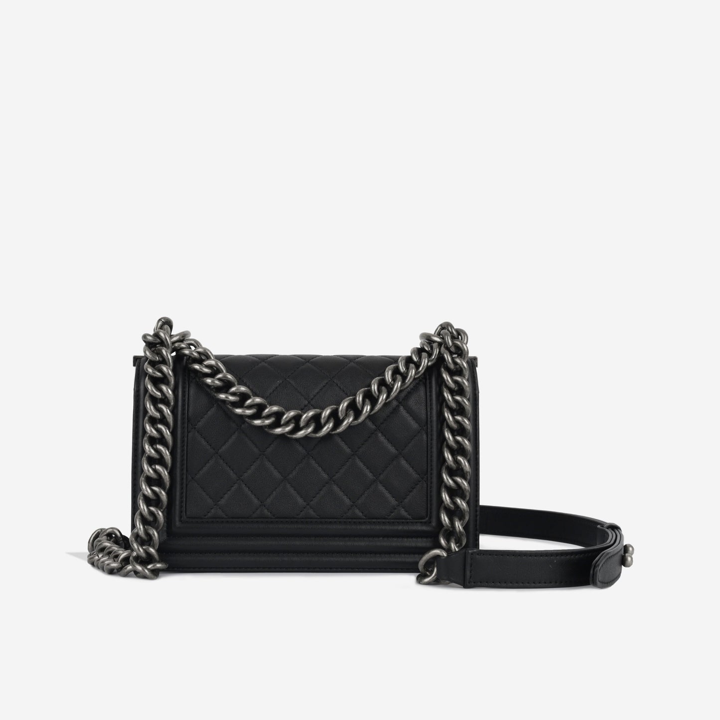 Chanel Boy Bag Lambskin Black Shoulder Bag Style 54