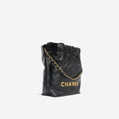 Chanel Chanel 22 Calfskin Black Shoulder Bag Style 3