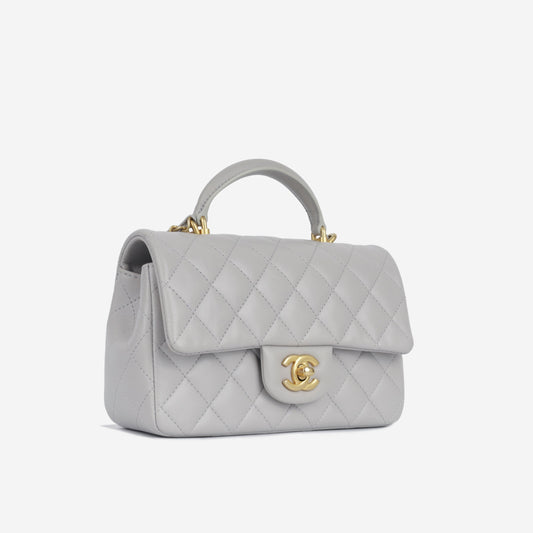Chanel Classic Flap Lambskin Gold Shoulder Bag Style 127