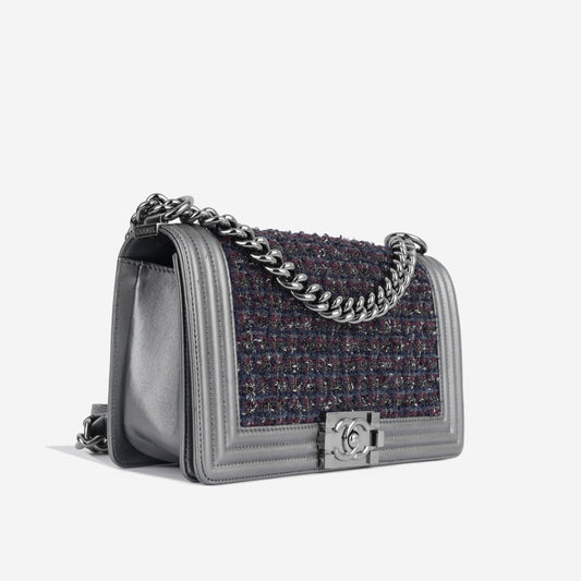 Chanel Boy Bag Lambskin Black Shoulder Bag Style 30