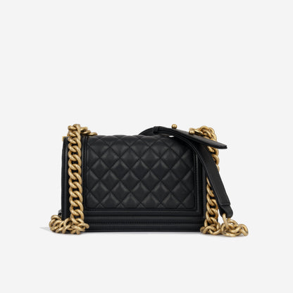 Chanel Boy Bag Lambskin Black Shoulder Bag Style 52