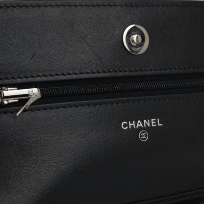 Chanel Wallet On Chain Lambskin Black Crossbody Style 7