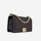 Chanel Boy Bag Lambskin Brown Shoulder Bag