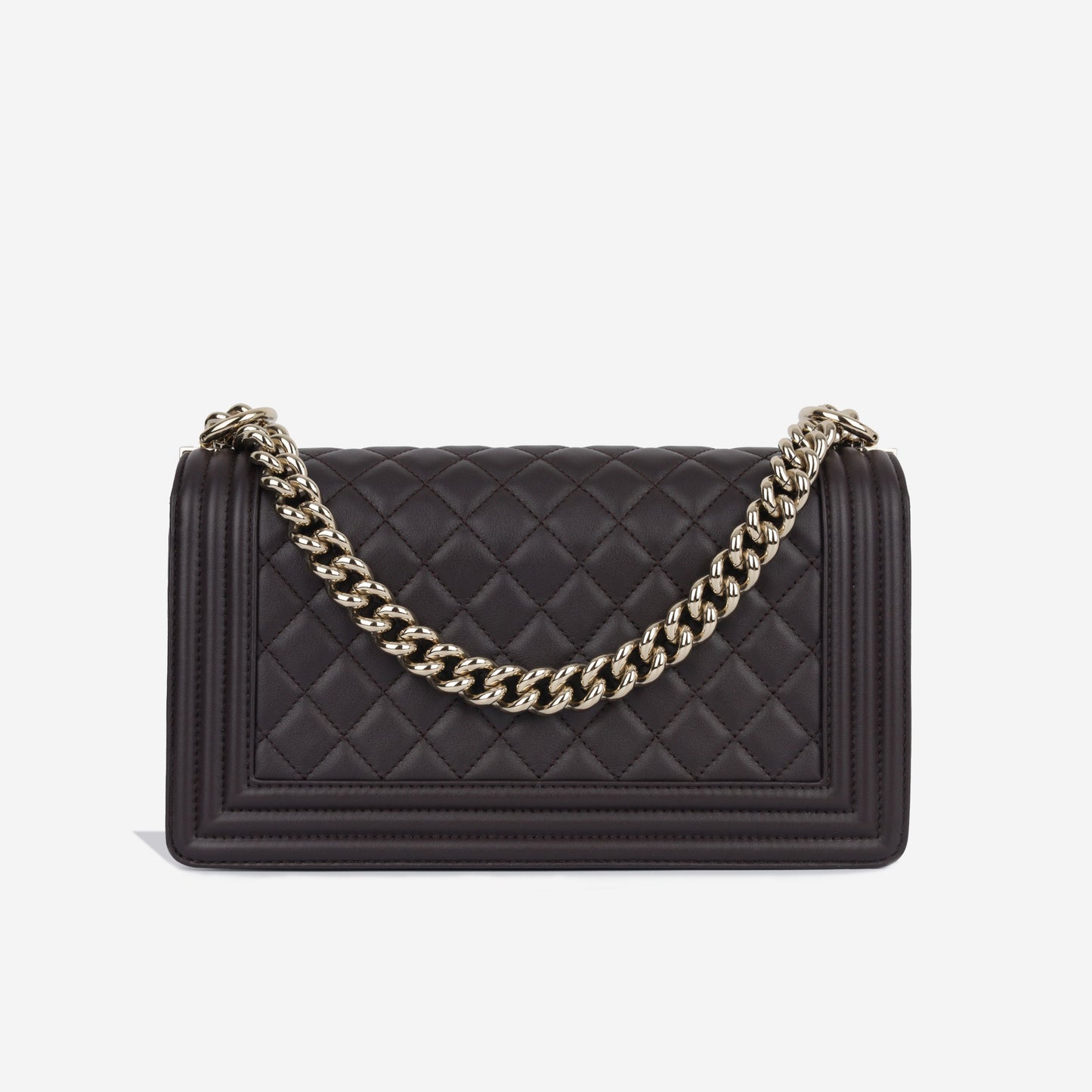 Chanel Boy Bag Lambskin Brown Shoulder Bag Lambskin