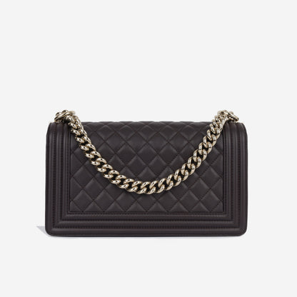 Chanel Boy Bag Lambskin Brown Shoulder Bag Lambskin