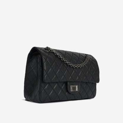 Chanel Classic Flap Lambskin Black Shoulder Bag Style 4