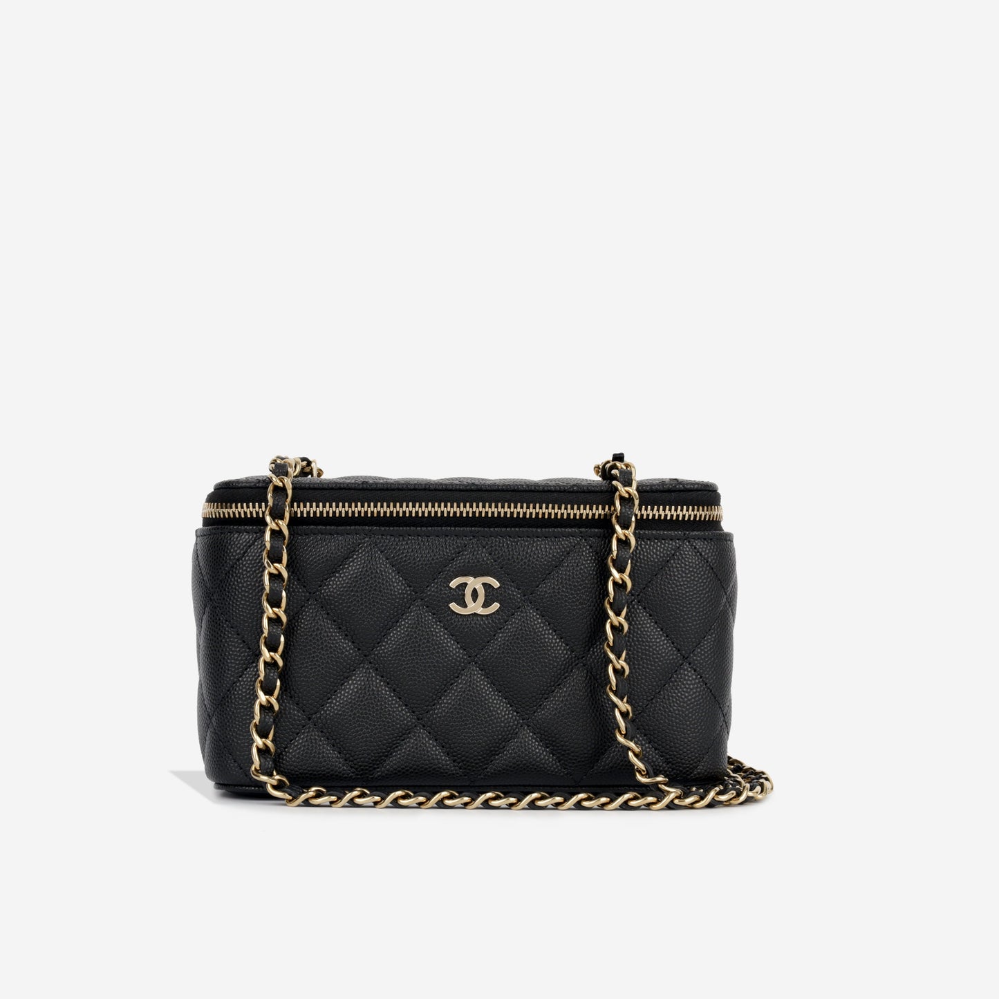 Chanel Vanity Lambskin Black Clutch Style 14