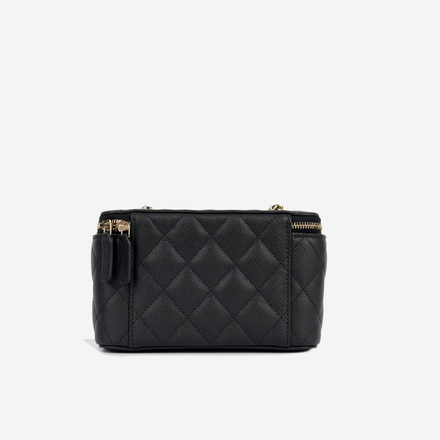 Chanel Vanity Lambskin Black Clutch Style 14