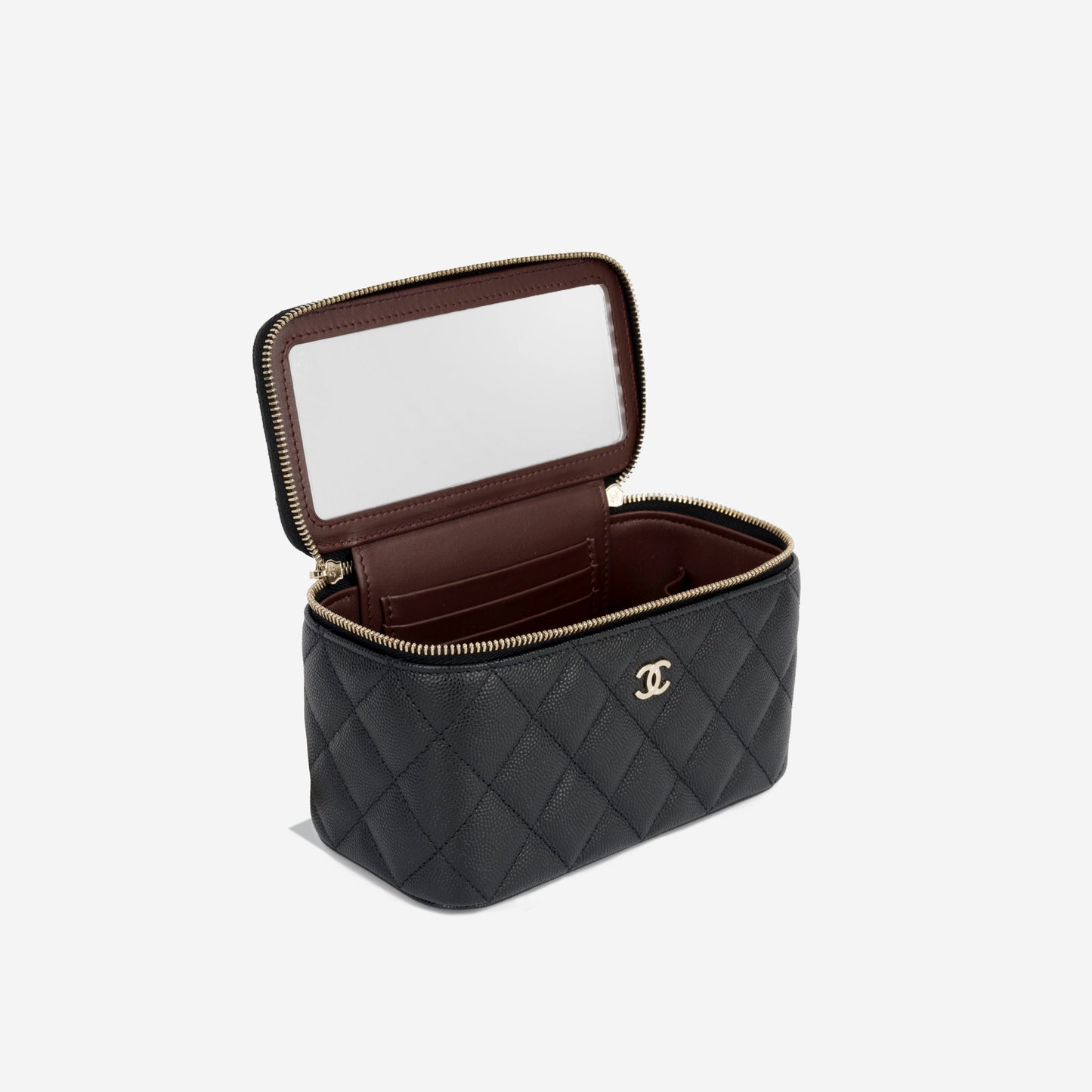 Chanel Vanity Lambskin Black Clutch Style 14
