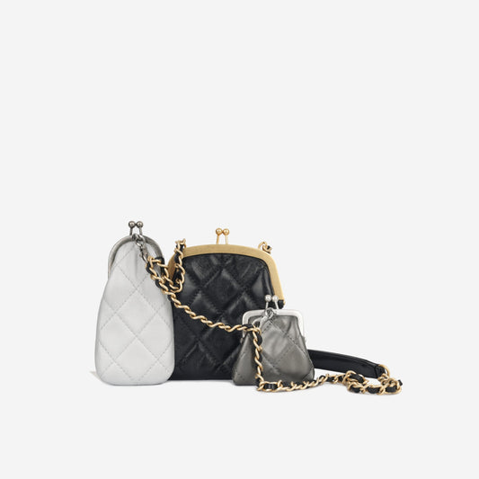 Chanel Boy Bag Lambskin Black Shoulder Bag Style 58