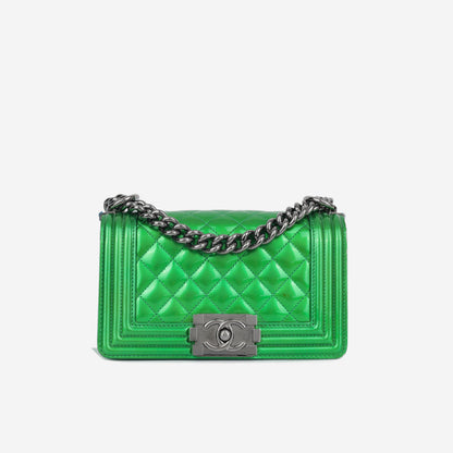 Chanel Boy Bag Lambskin Black Shoulder Bag Style 51