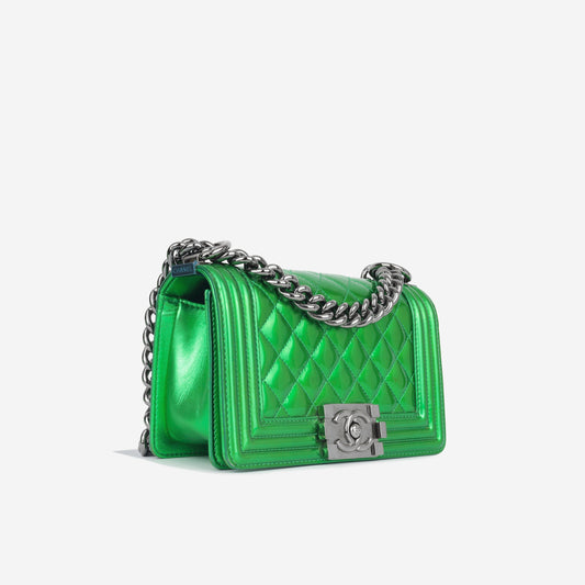 Chanel Boy Bag Lambskin Black Shoulder Bag Style 51