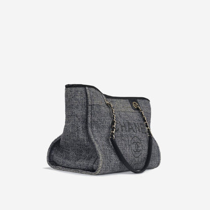 Chanel Deauville Caviar Black Tote Bag Caviar