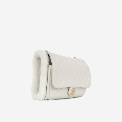 Chanel Classic Flap Lambskin Gold Shoulder Bag Style 126