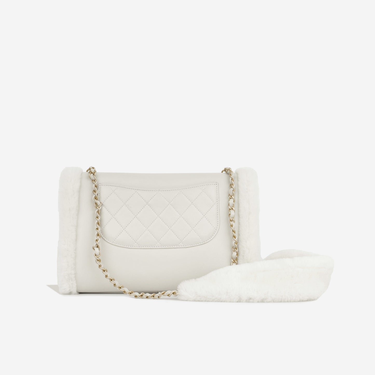 Chanel Classic Flap Lambskin Gold Shoulder Bag Style 126