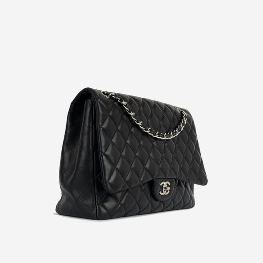 Chanel Classic Flap Lambskin Black Shoulder Bag Style 70