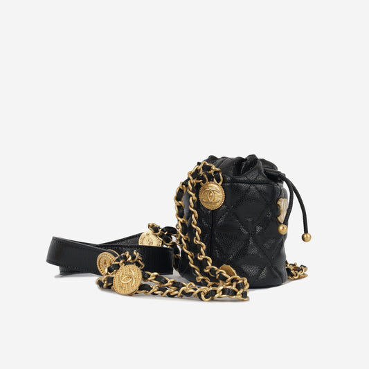Chanel Vanity Caviar Black Clutch Style 12