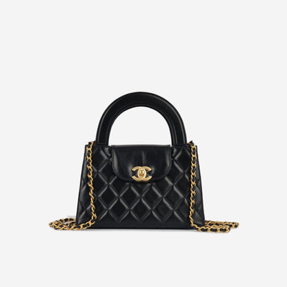 Chanel Kelly Lambskin Black Shoulder Bag Style 7