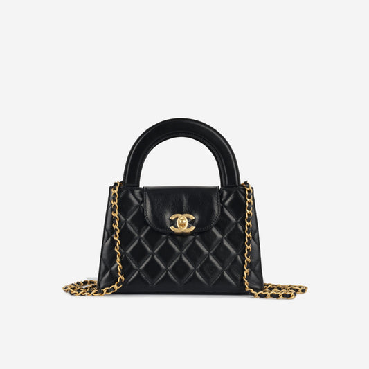 Chanel Kelly Lambskin Black Shoulder Bag Style 7
