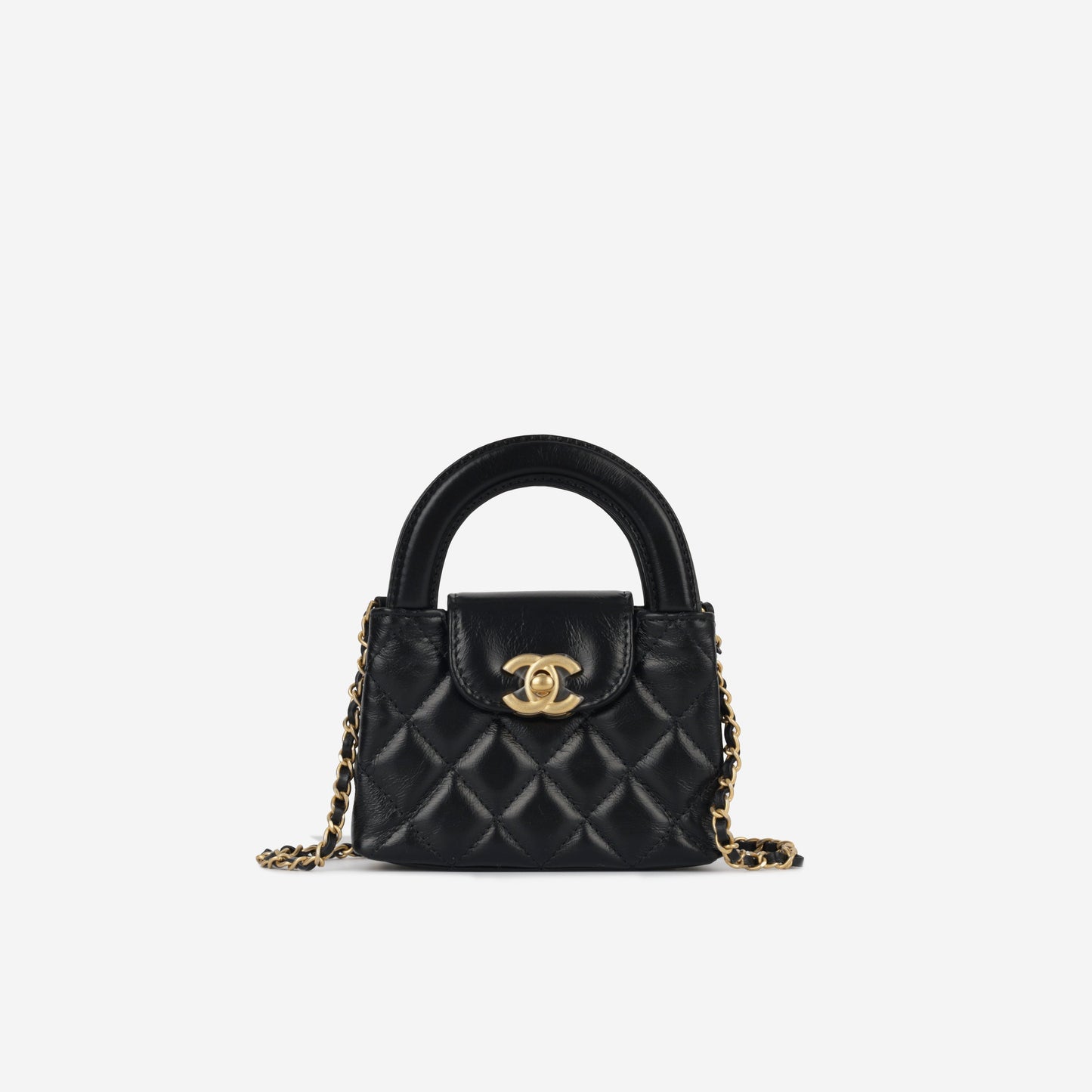 Chanel Kelly Lambskin Black Shoulder Bag Style 4
