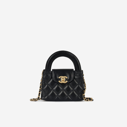 Chanel Kelly Lambskin Black Shoulder Bag Style 4