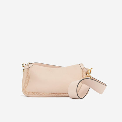Fendi Baguette Suede Beige Shoulder Bag