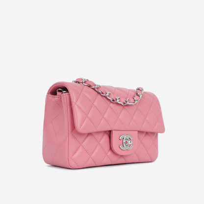 Chanel Classic Flap Lambskin Silver Shoulder Bag Style 32