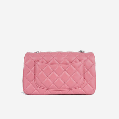 Chanel Classic Flap Lambskin Silver Shoulder Bag Style 32