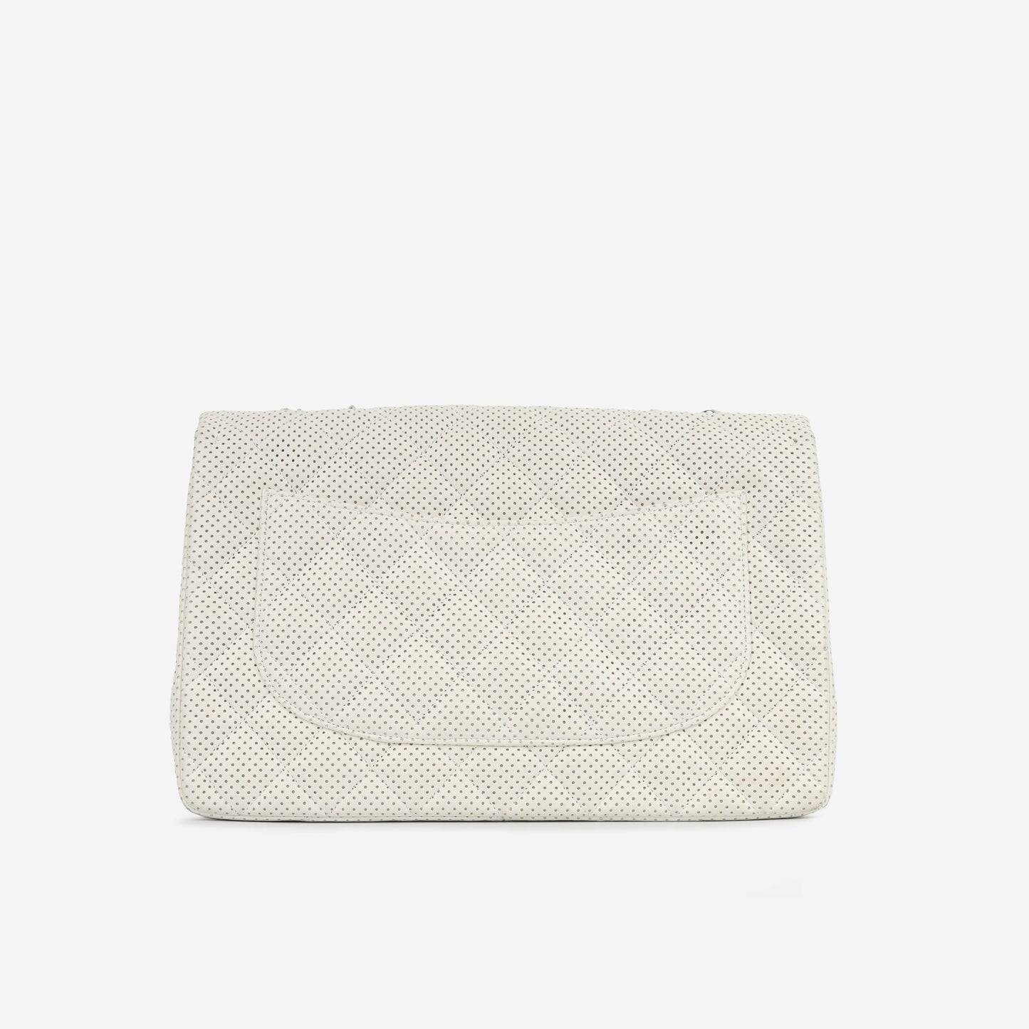 Chanel Classic Flap Lambskin Silver Shoulder Bag Style 4