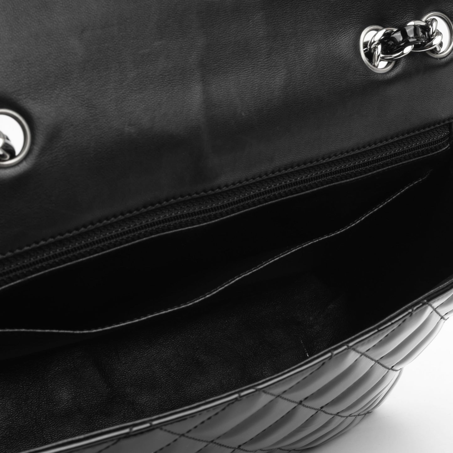 Chanel Classic Flap Lambskin Black Shoulder Bag Style 90